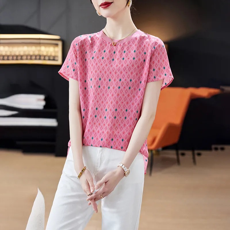 To The West Shirt Women's Pink Check-3