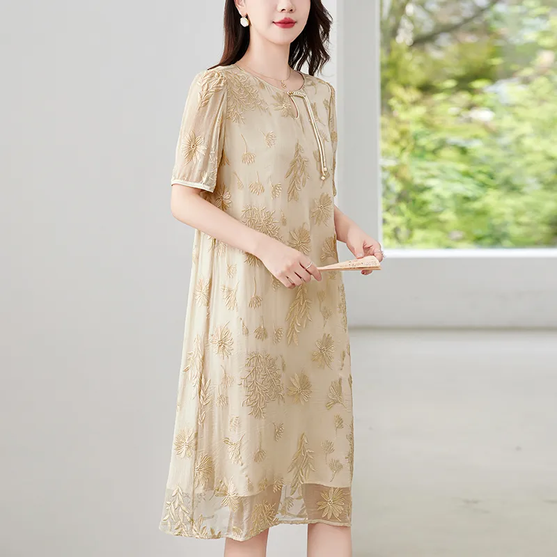 To The West Short Sleeved Dresses Women's-14
