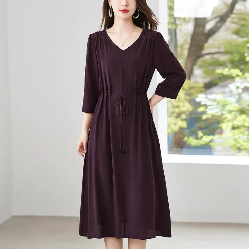 To The West Long Sleeved Dresses Women's Maroon-5
