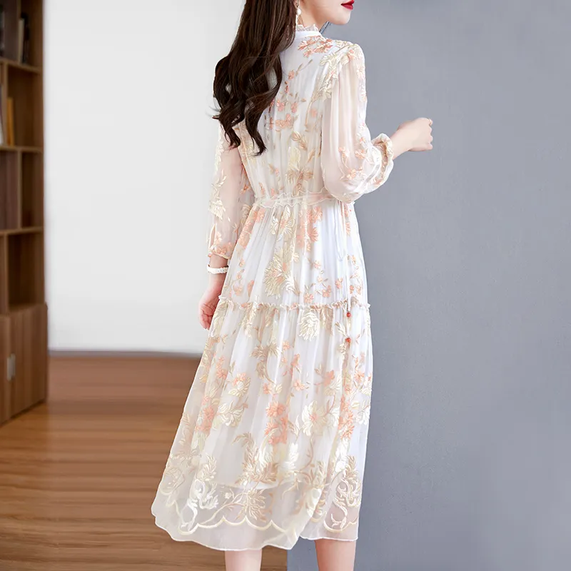 To The West Long Sleeved Dresses Women's Pink-5