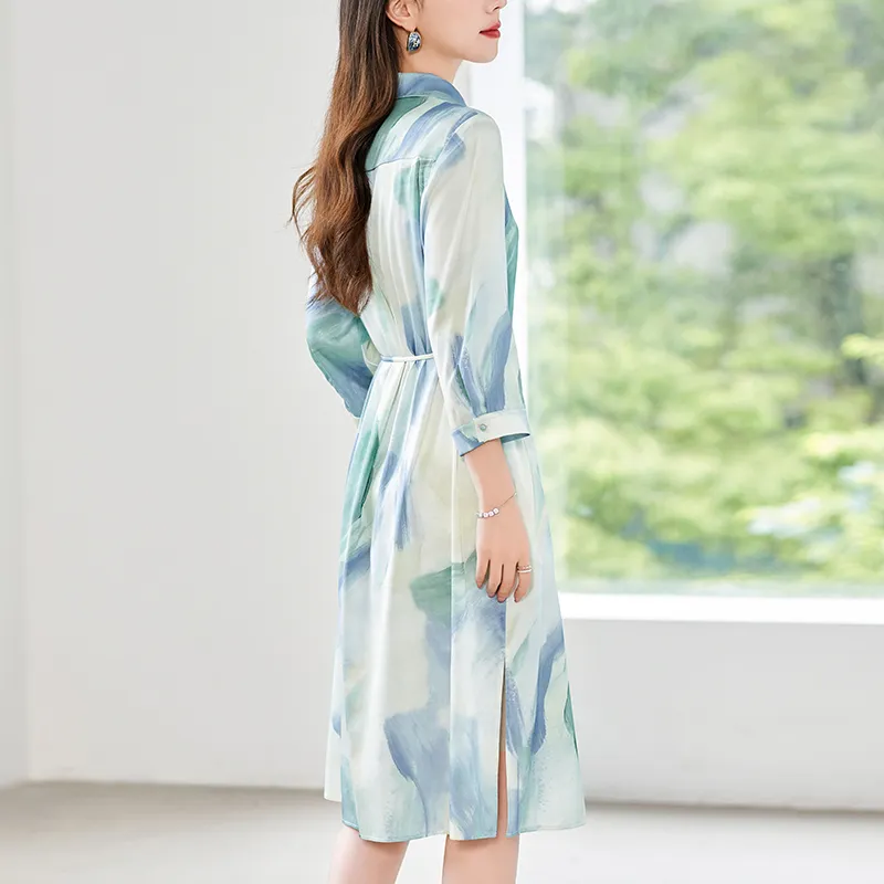 To The West SS24 Long Sleeved Dresses Women's Green-7