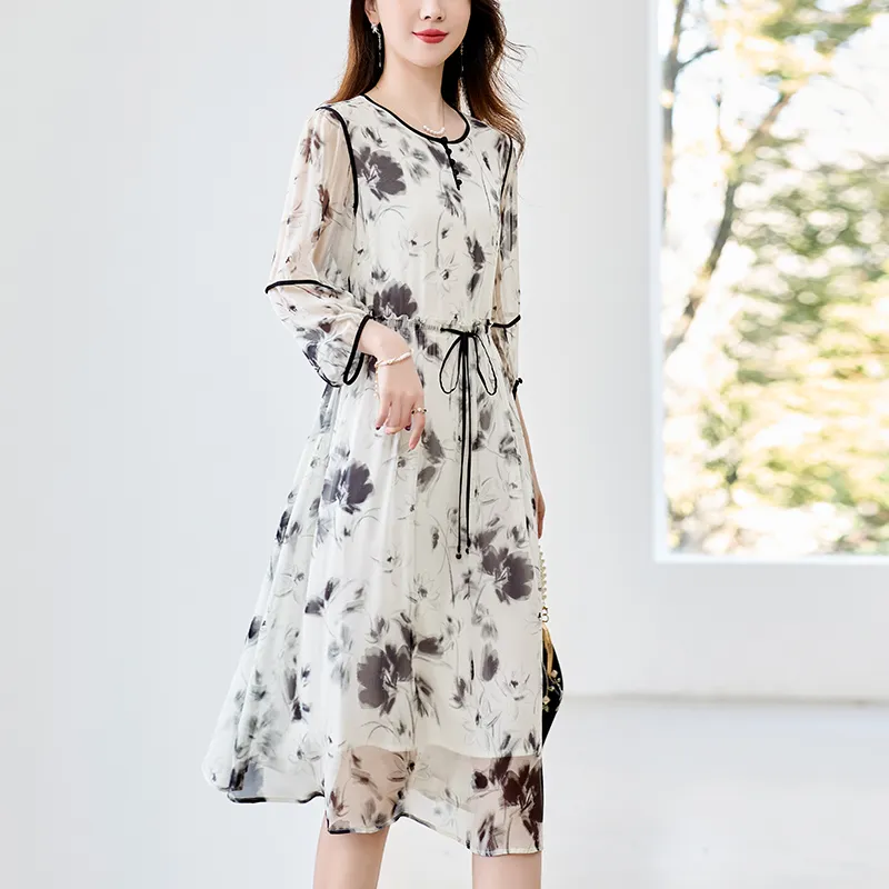 To The West Long Sleeved Dresses Women's Black-3