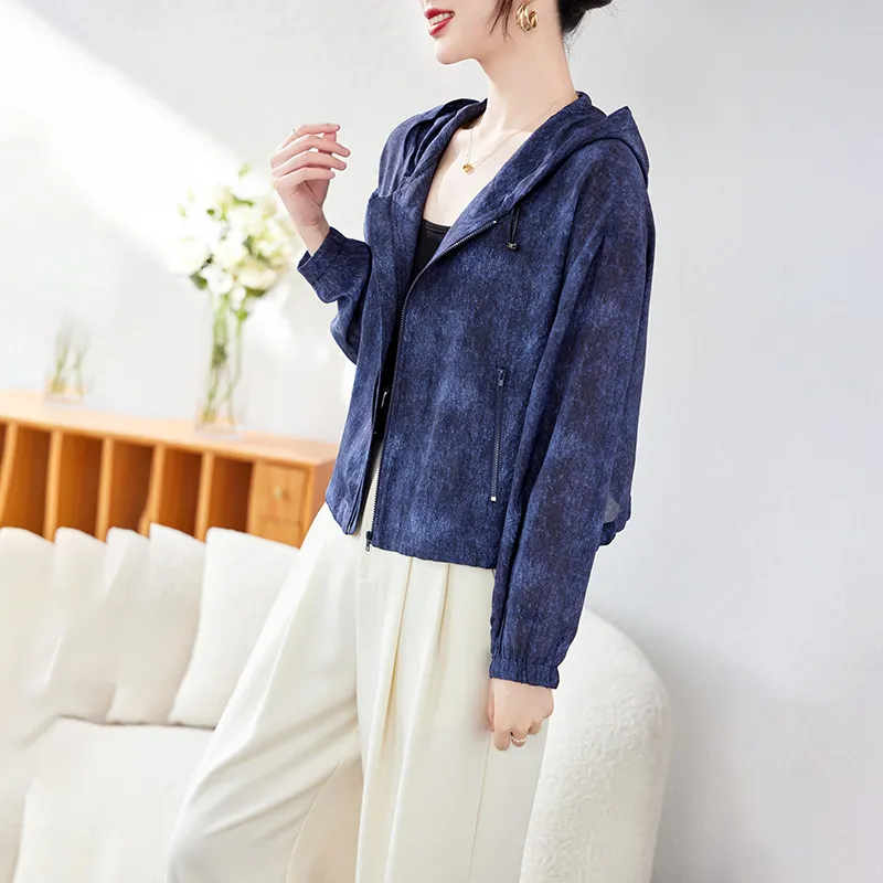 To The West Cropped Coats Women's Denim-4