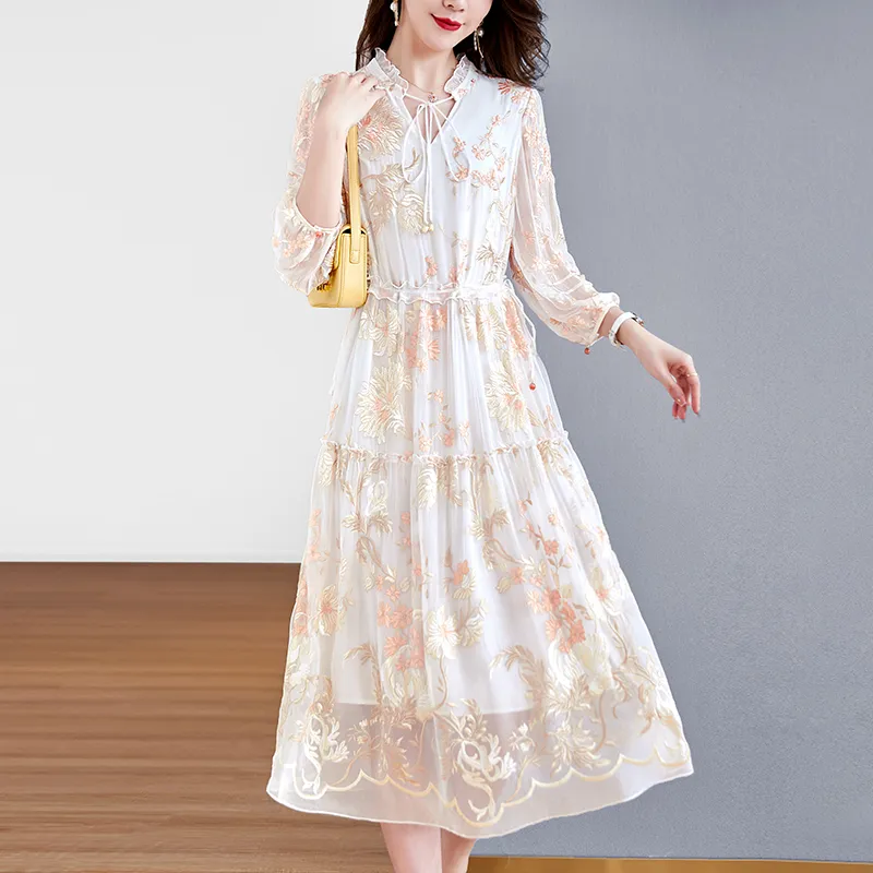 To The West Long Sleeved Dresses Women's Pink-1