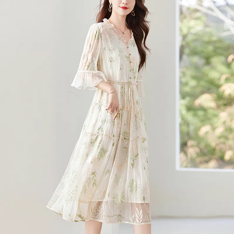 To The West Long Sleeved Dresses Women's-5