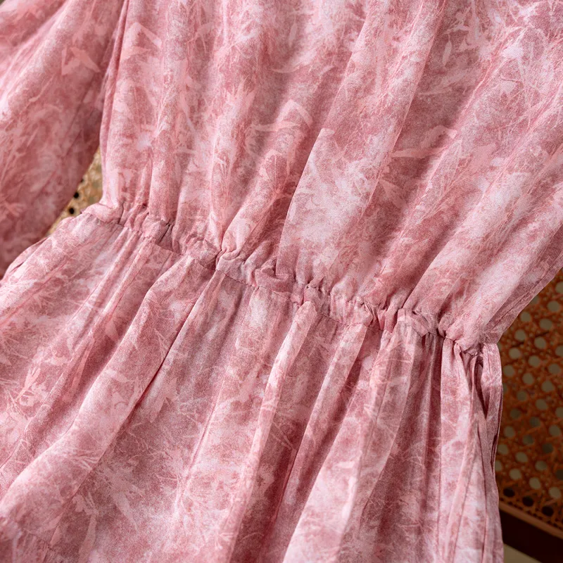 To The West Short Sleeved Dresses Women's Peach Pink-5