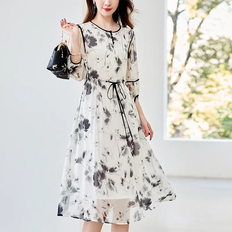 To The West Long Sleeved Dresses Women's Black-2