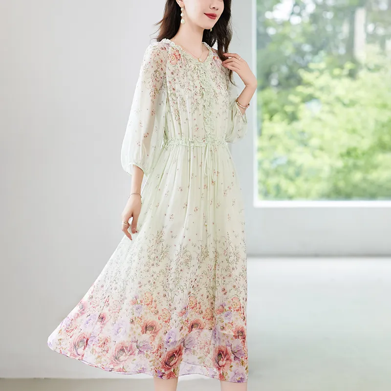 To The West Long Sleeved Dresses Women's Multicolor-4