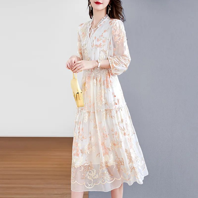To The West Long Sleeved Dresses Women's Pink-2