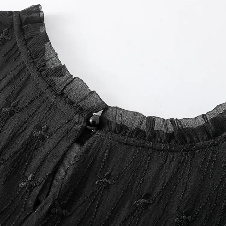 To The West Long Sleeved Dresses Women's Black-4