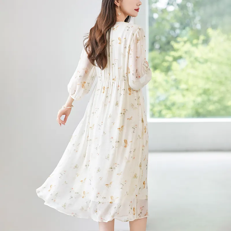 To The West Long Sleeved Dresses Women's Apricot-7