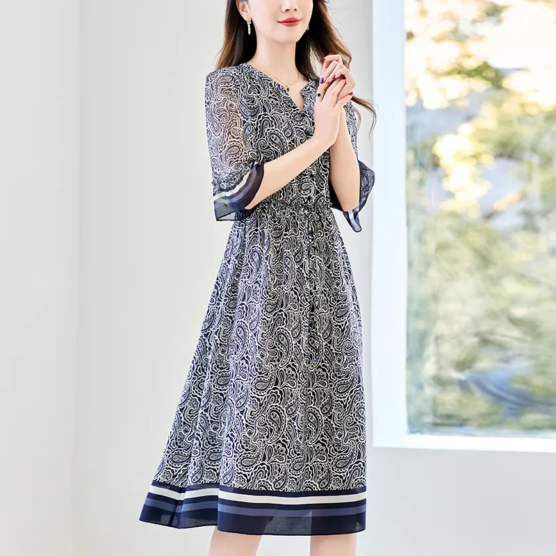 To The West Short Sleeved Dresses Women's Navy Blue-5