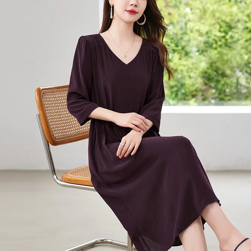 To The West Long Sleeved Dresses Women's Maroon-8