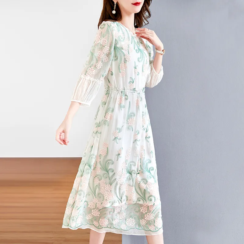 To The West Long Sleeved Dresses Women's White-3