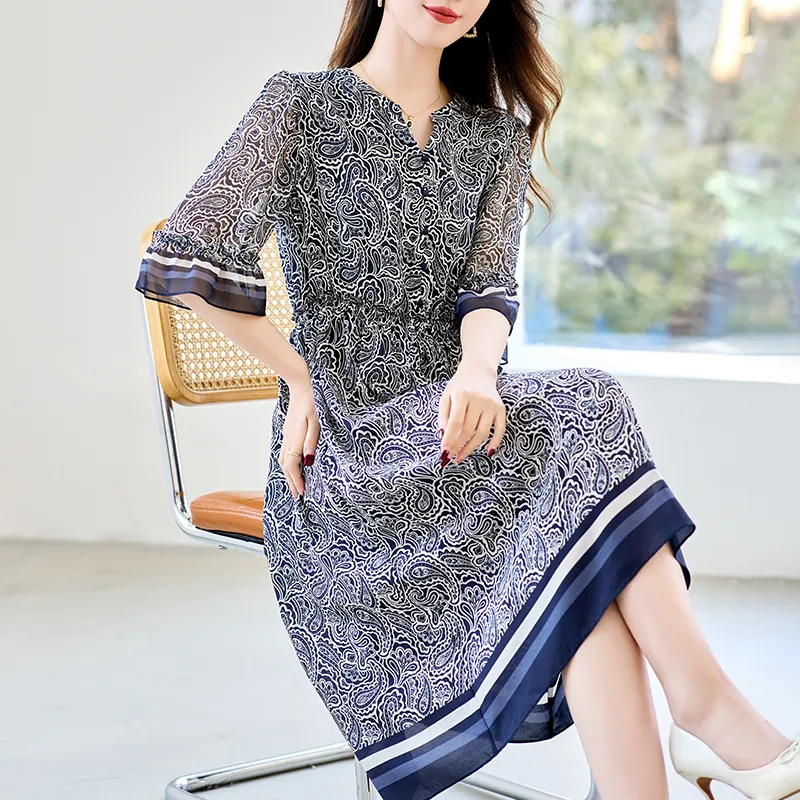 To The West Short Sleeved Dresses Women's Navy Blue-7