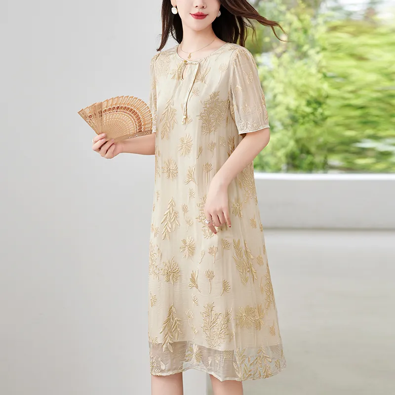 To The West Short Sleeved Dresses Women's-12