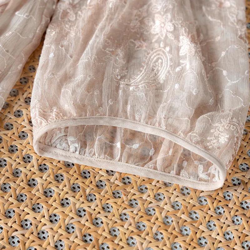 To The West Short Sleeved Dress Women's Champagne Pink-4