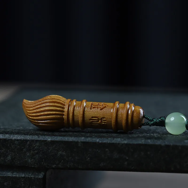 HUANAI Sandalwood Pendant With Backpack Attachment Unisex-13