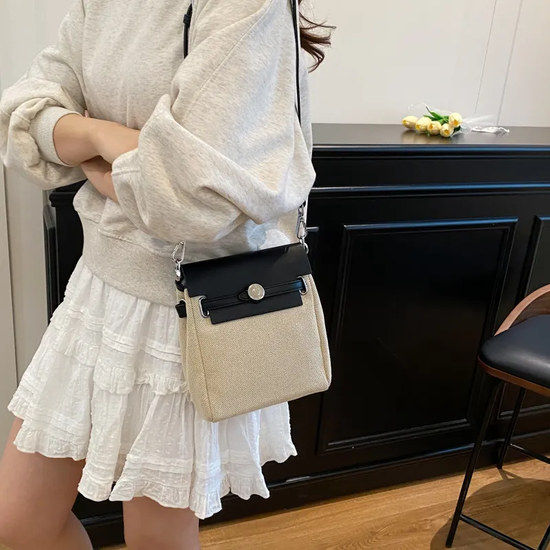 ZAVC PU Shoulder Bag Regular Women's Black & White/Black/Rose Red/Khaki/Light Brown/Green-4