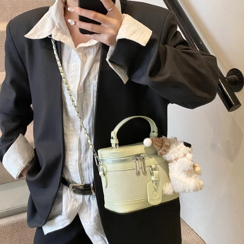 ZAVC PU Shoulder Bag, Crossbody Bag, Handbag Regular Women's Pink/Gray/Black/White/Light Green-21