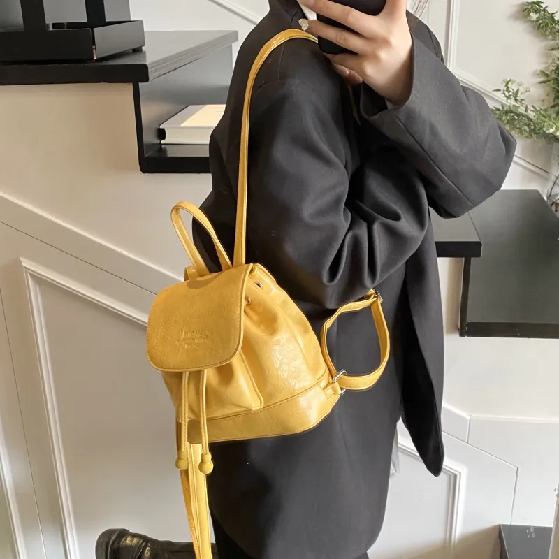 ZAVC PU Backpack Women's Black/White/Purple/Yellow/Green-18