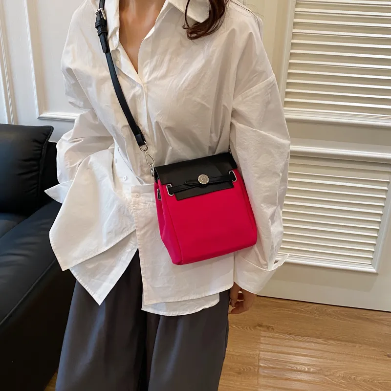 ZAVC PU Shoulder Bag Regular Women's Black & White/Black/Rose Red/Khaki/Light Brown/Green-11