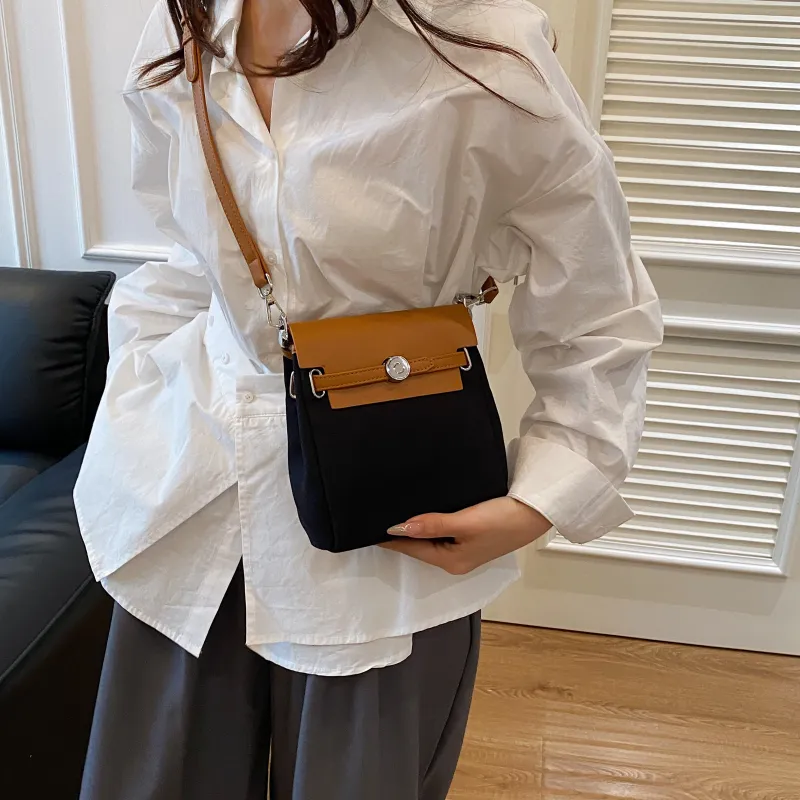 ZAVC PU Shoulder Bag Regular Women's Black & White/Black/Rose Red/Khaki/Light Brown/Green-6