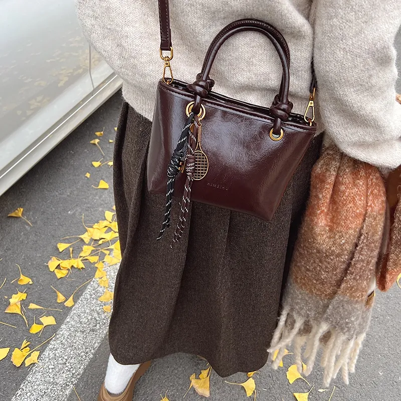 ZAVC PU Handbag Women's Black/Brown/Coffee/Red-22