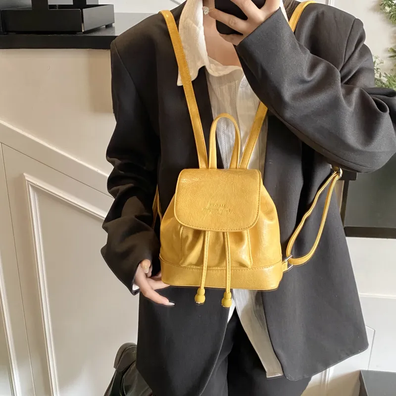 ZAVC PU Backpack Women's Black/White/Purple/Yellow/Green-17