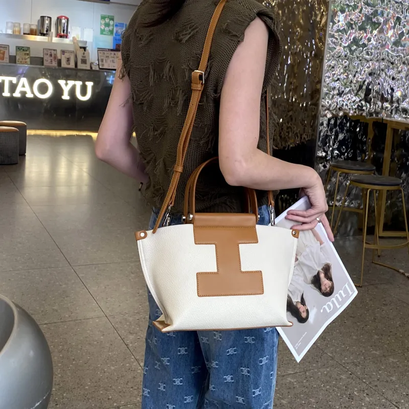 ZAVC PU Handbag Women's Black/Khaki/Premium Orange-2
