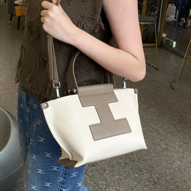 ZAVC PU Handbag Women's Black/Khaki/Premium Orange-12
