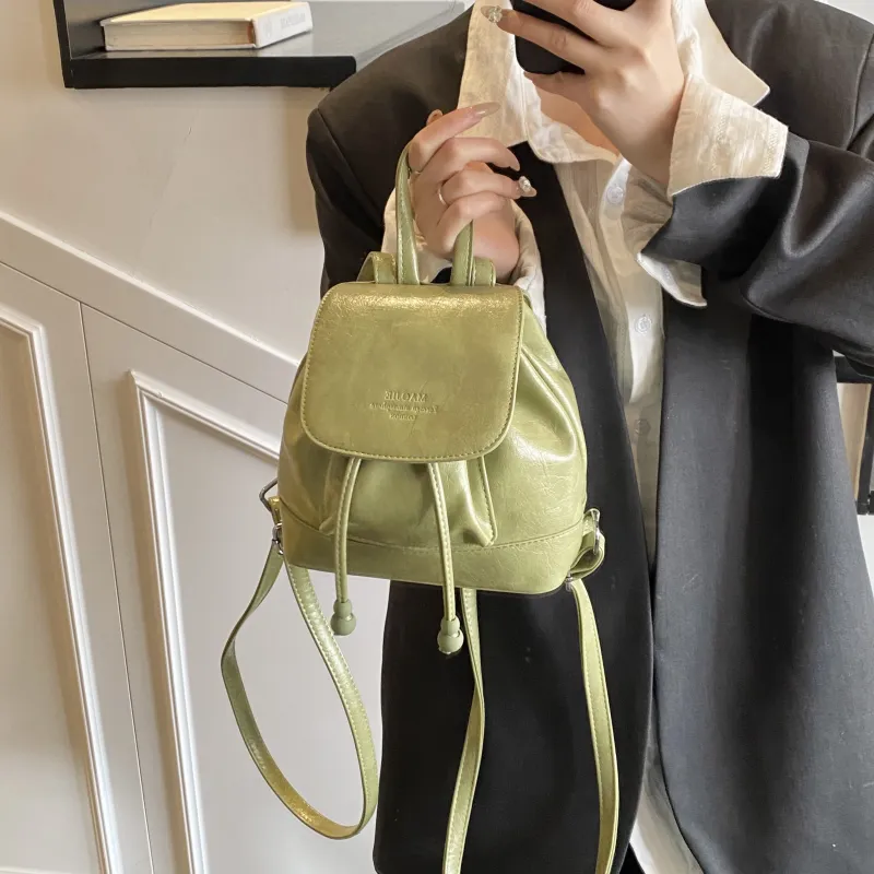 ZAVC PU Backpack Women's Black/White/Purple/Yellow/Green-23