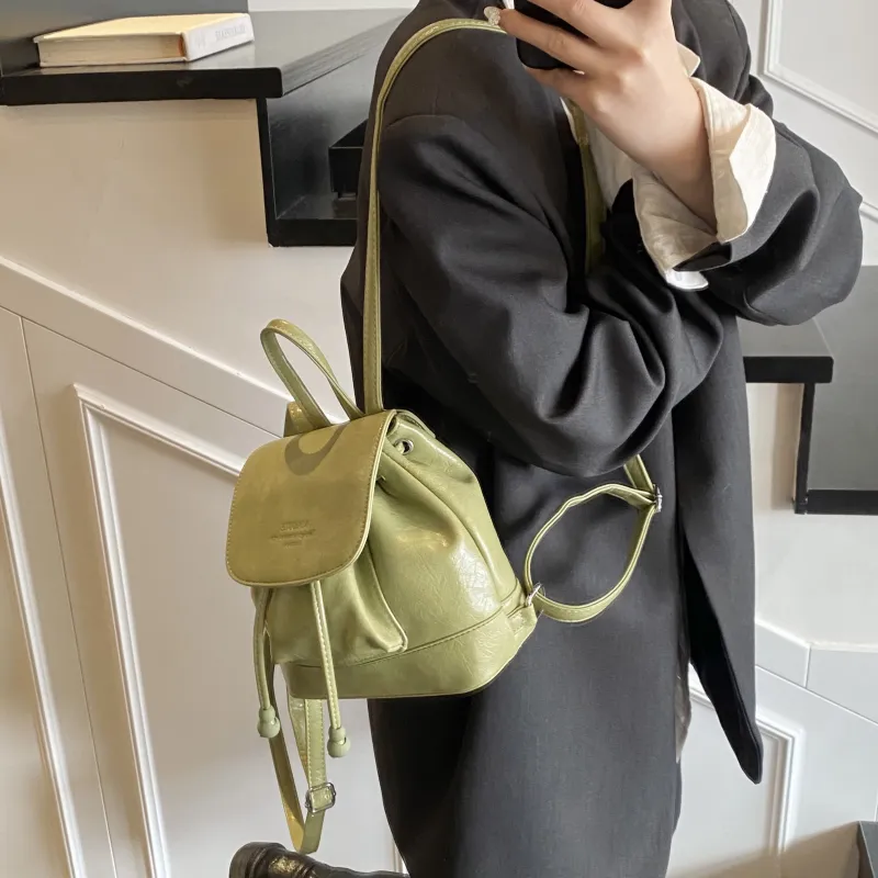 ZAVC PU Backpack Women's Black/White/Purple/Yellow/Green-22