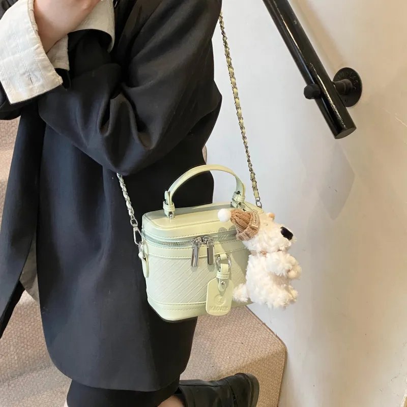 ZAVC PU Shoulder Bag, Crossbody Bag, Handbag Regular Women's Pink/Gray/Black/White/Light Green-24