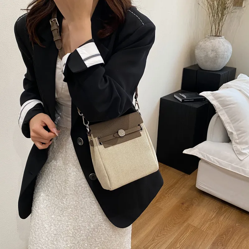 ZAVC PU Shoulder Bag Regular Women's Black & White/Black/Rose Red/Khaki/Light Brown/Green-21