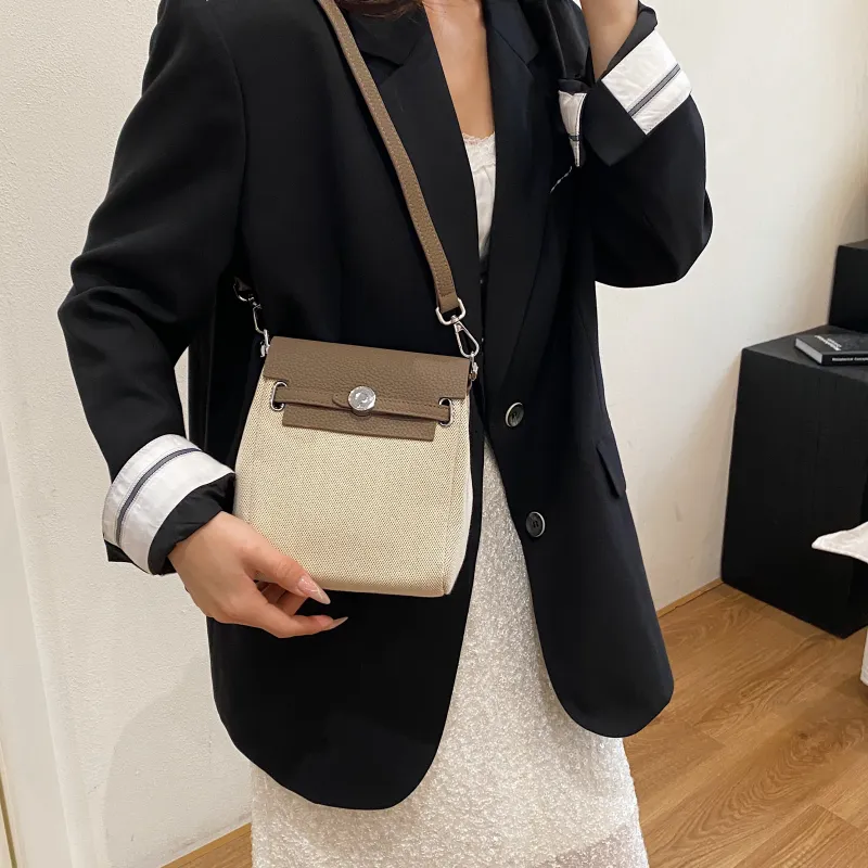 ZAVC PU Shoulder Bag Regular Women's Black & White/Black/Rose Red/Khaki/Light Brown/Green-24