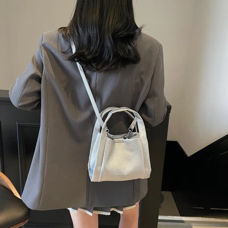 ZAVC PU Crossbody One Shoulder Handbag Women's Silver/Black/White/Yellow-3