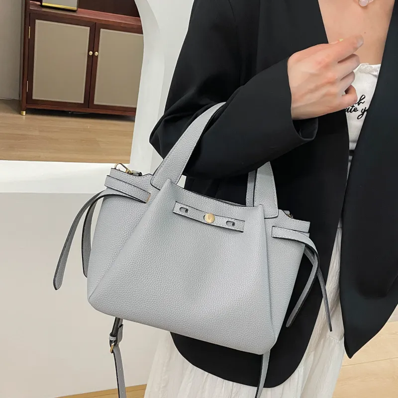 ZAVC PU Handbag Regular Women's Gray Blue/Black/Light Brown/Pink-1