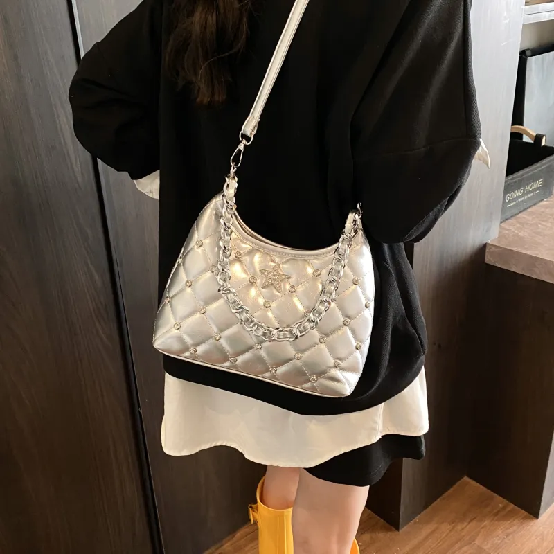 ZAVC PU Crossbody Bag, Shoulder Bag Regular Women's White/Black/Silver/Blue/Yellow-11