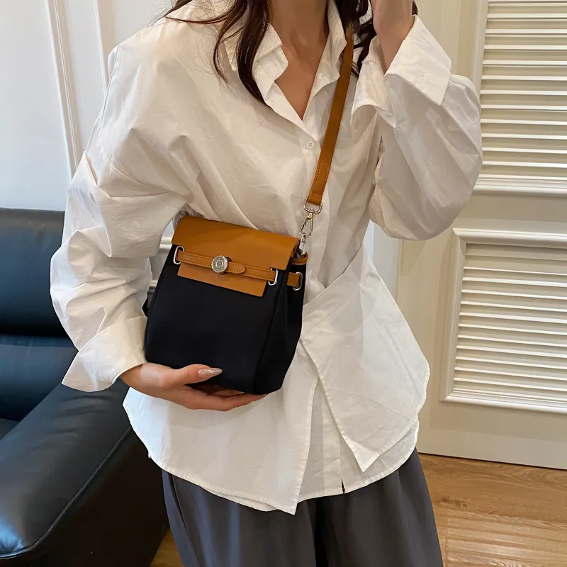 ZAVC PU Shoulder Bag Regular Women's Black & White/Black/Rose Red/Khaki/Light Brown/Green-8