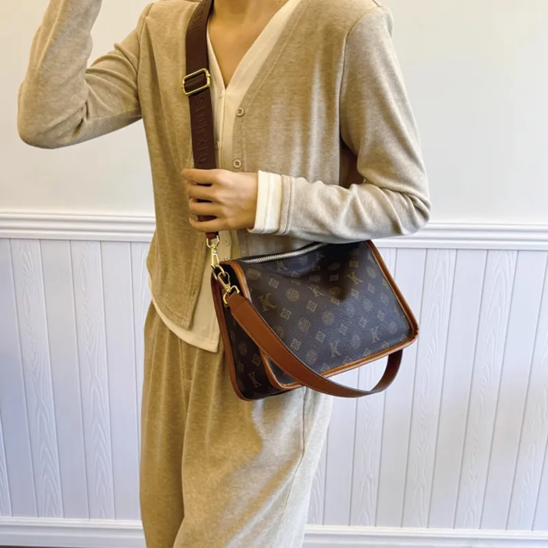 ZAVC PU Shoulder Bag, Crossbody Bag Regular Women's Khaki/Brown-10