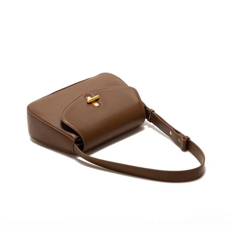 ZAVC PU Shoulder Bag Regular Small Size Women's Coffee/Mocha/Modern Black/Cherry Red-5