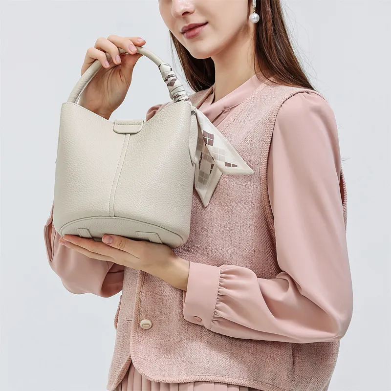 ZAVC PU Handbag Women's White/Black/Gray/Beige Yellow-5