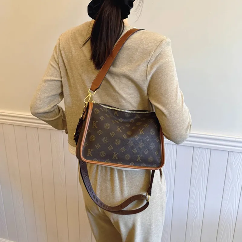 ZAVC PU Shoulder Bag, Crossbody Bag Regular Women's Khaki/Brown-8