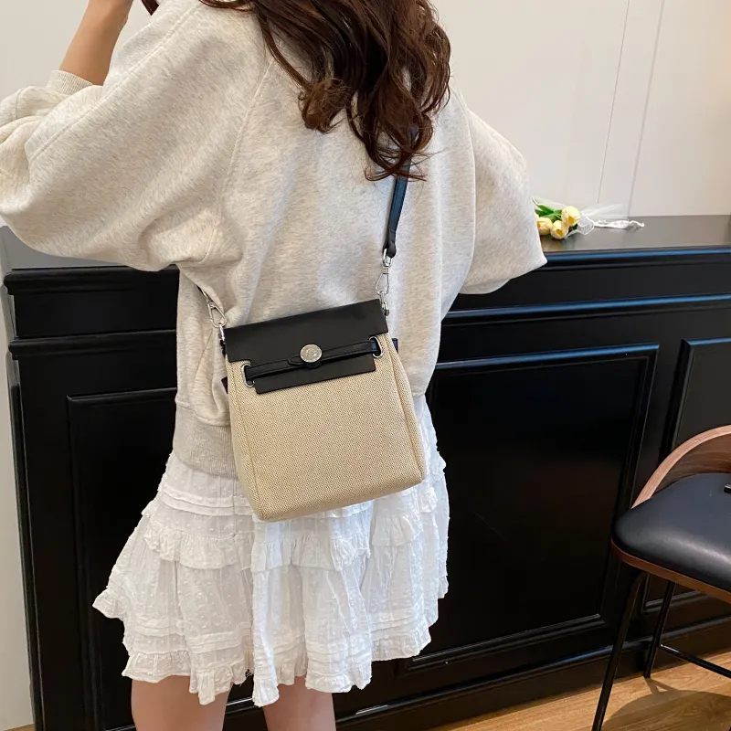ZAVC PU Shoulder Bag Regular Women's Black & White/Black/Rose Red/Khaki/Light Brown/Green-1