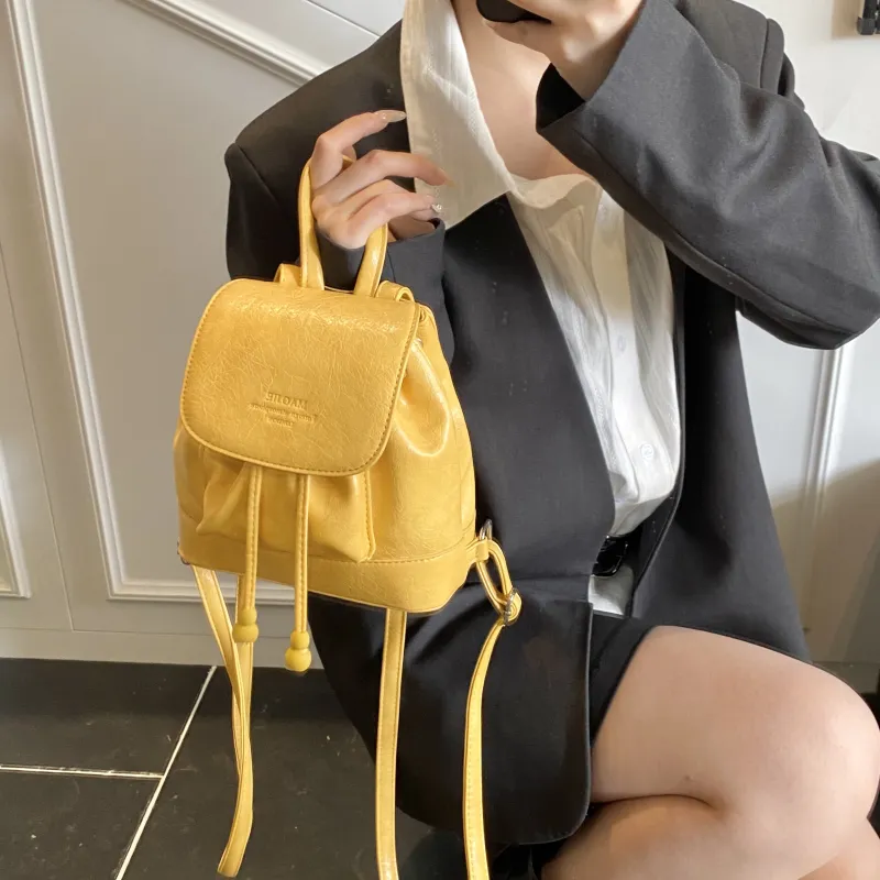 ZAVC PU Backpack Women's Black/White/Purple/Yellow/Green-19