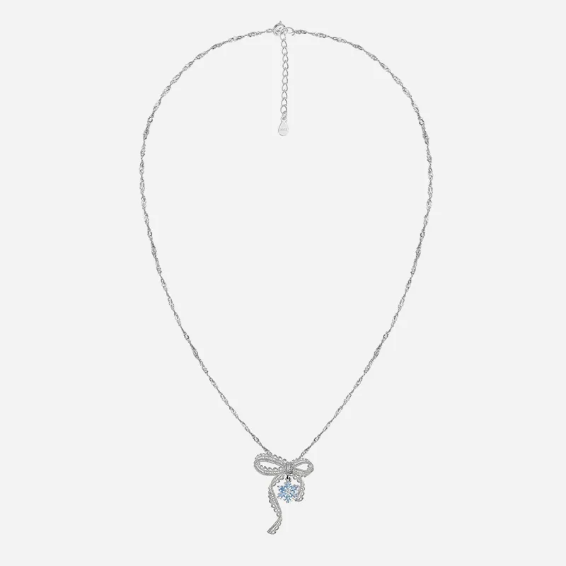 Masw 925 Sterling Silver Necklaces Women's Blue-2