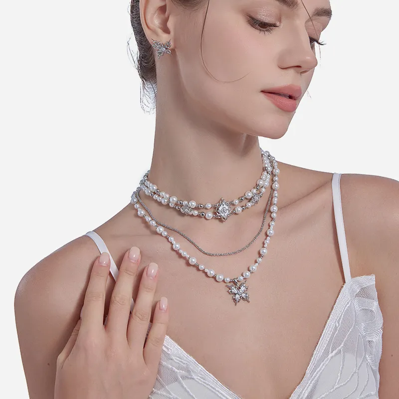 Masw Copper Alloy Faux Pearl Necklaces Women's-2