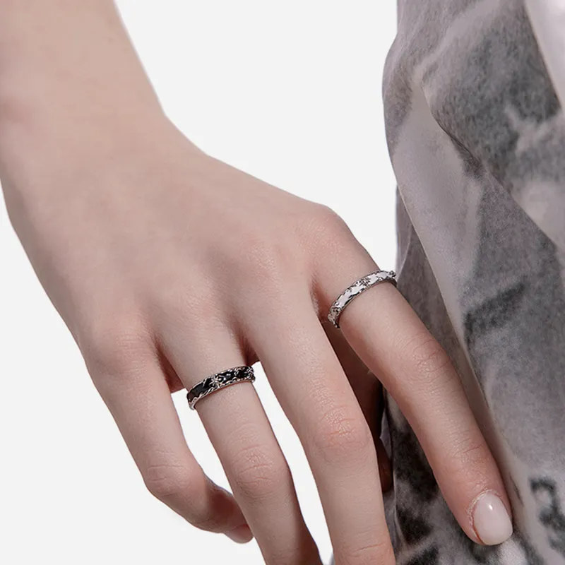 Masw 925 Sterling Silver Delicate Versatile Ring Niche Advanced Minimalist Ring Unisex-1