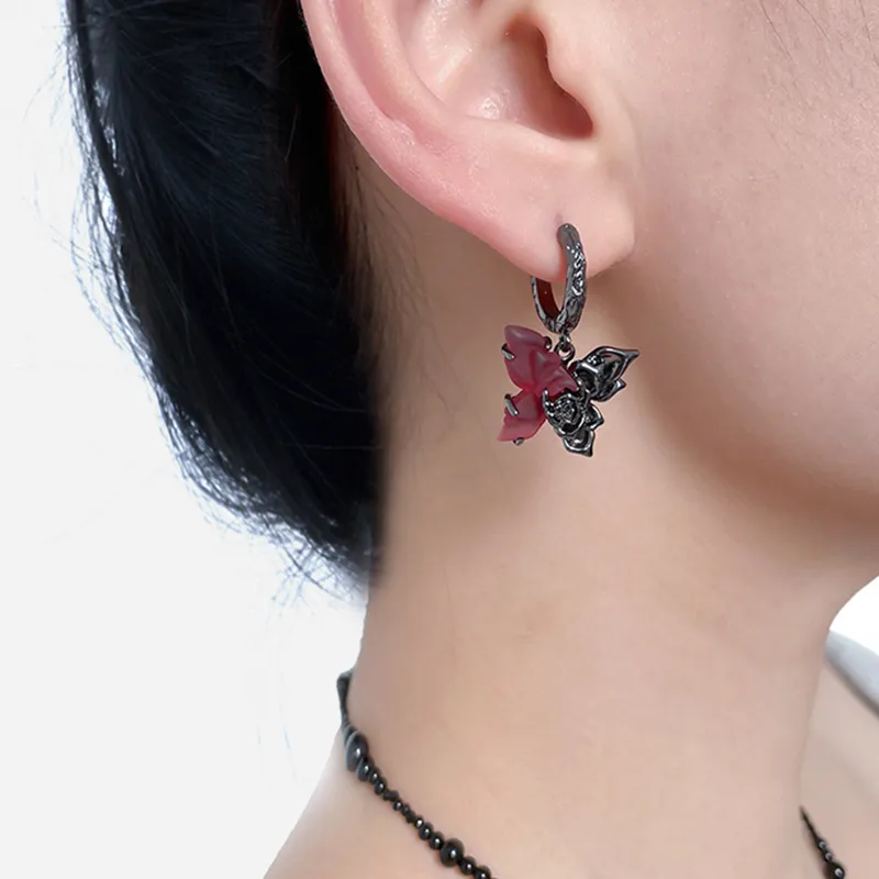 Masw Premium Relief Floral Earrings Women's-1